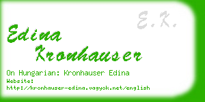 edina kronhauser business card